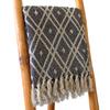 Cotton Throw Blanket Boho Black Beige Regency 125x150cm