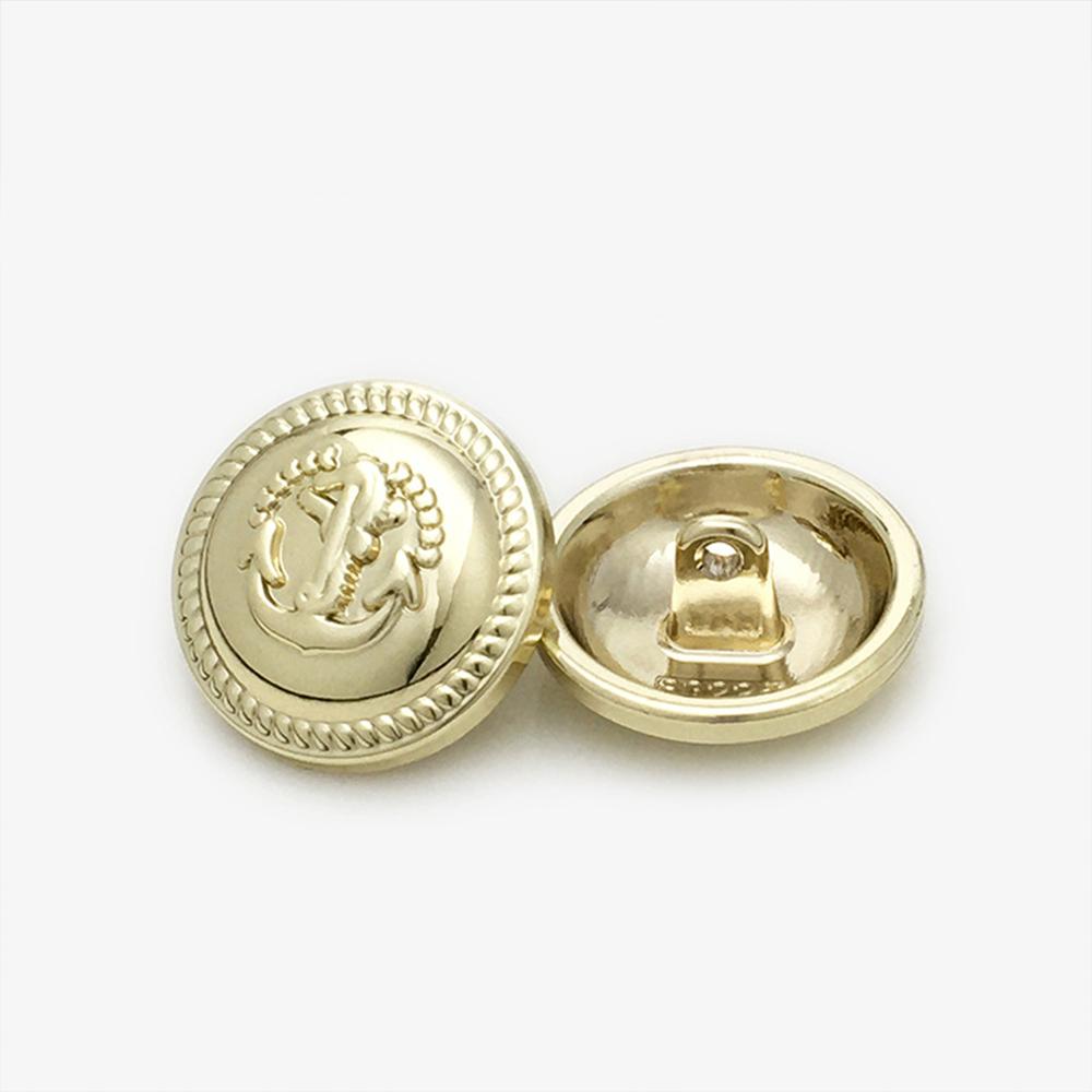 10pcs 1.75/2.25cm Anchor Seahorse Metal Buttons for Coat, Blazer, Vintage Gold Silver Round Sewing Buttons, Clothing Decoration