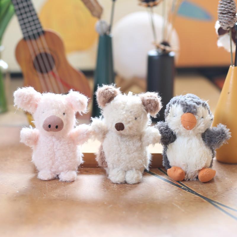 Милый маленький пингвин кулон плюшевая игрушка кукла щенок свинья школьный портфель подвесной орнамент брелок кукла