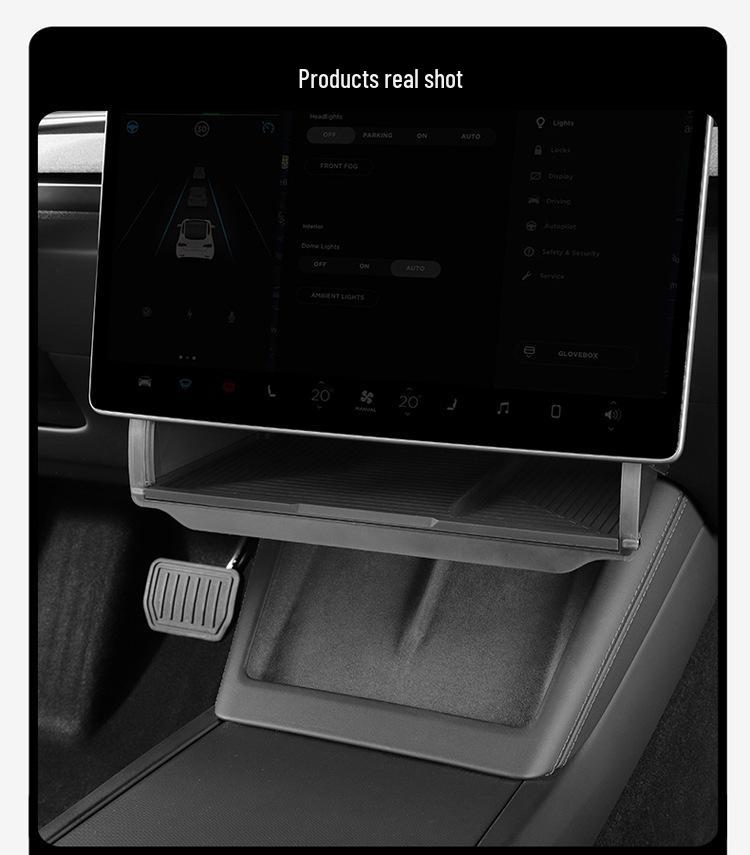 Силиконовая подкладка для бокса для хранения на центральной консоли Tesla Model 3 - Аксессуар для декора интерьера