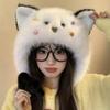 New Sweet and Cute Hat, Fleece and Thicker Autumn and Winter Women's Face, Small Ear Protectors, Outdoor Riding Bag Head Hat