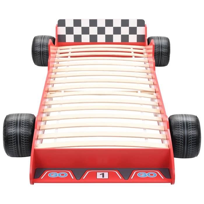 VidaXL Race Car Bed for Children Toddlers Boy Slatted Base Bed Frame Bedroom House Bed 245660
