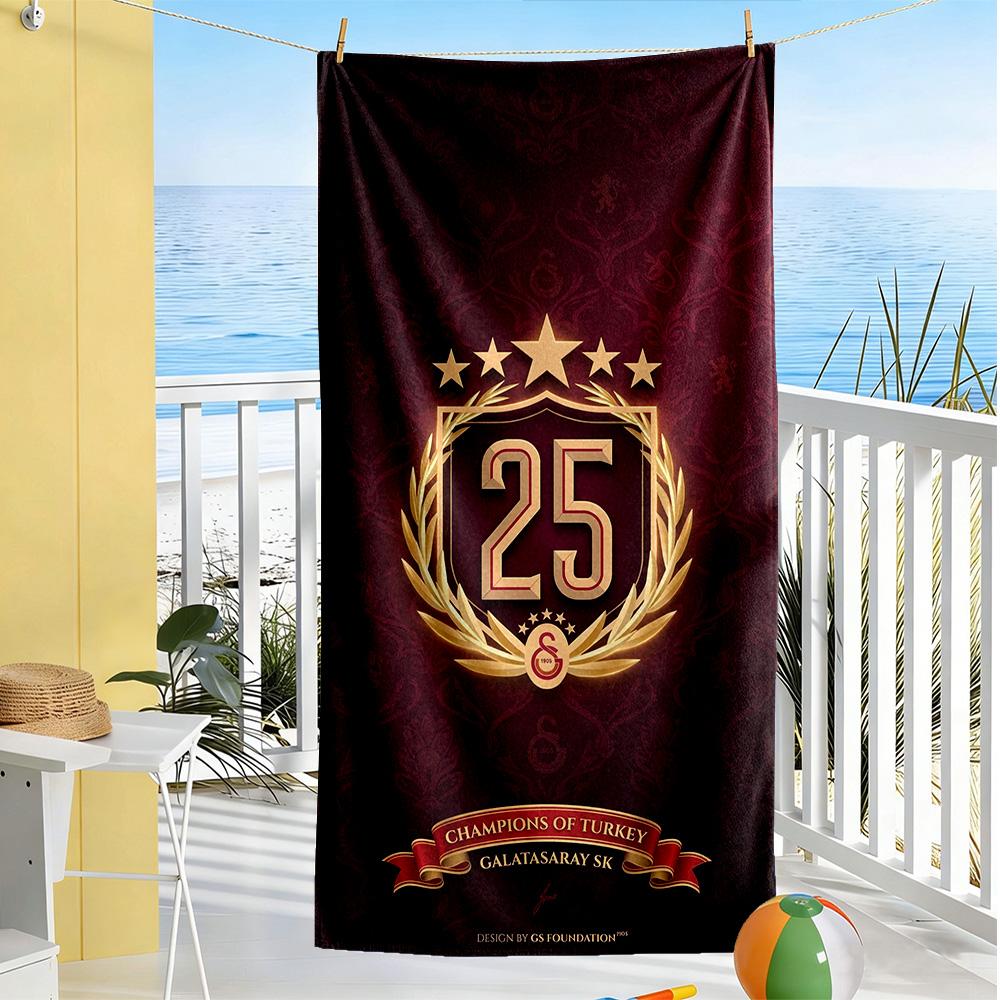 Galatasaray Beach Towel High Absorbency & Quick-Dry Comfortable Lightweight Perfect for Traveling Yoga Camping and Swimming