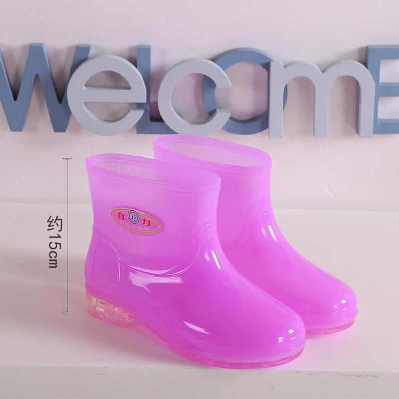 Длинные резиновые сапоги женские модные дождевые туфли женские взрослые без подкладки с высоким голенищем водонепроницаемые туфли быстросохнущие резиновые туфли лето