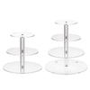 Transparent Round Acrylic 3/4 Tier Cake Holder Party Cupcake Display Stand Rack