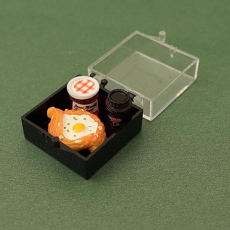 1/12 кукольный домик имитация хлеба джем с ящиком для хранения набор кукольный домик мини десерт еда украшения кукольный домик кухня сцена игрушки
