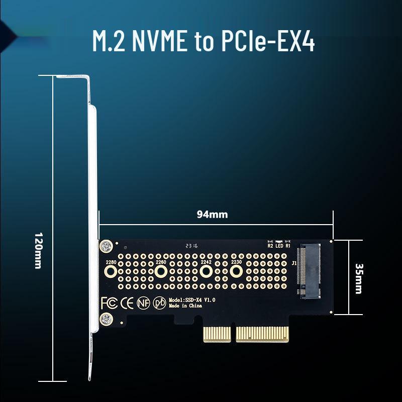 PCIe 4.0 to M.2 NVMe Adapter Card for SSD Expansion