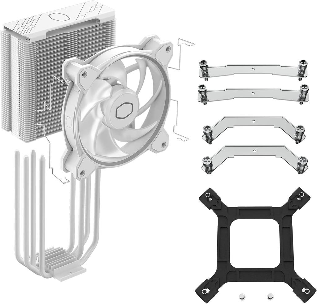 Cooler Master Кулер для процессора Hyper 212 Halo White с боковым потоком воздуха FN1898 RR-S4WW-20PA-R1
