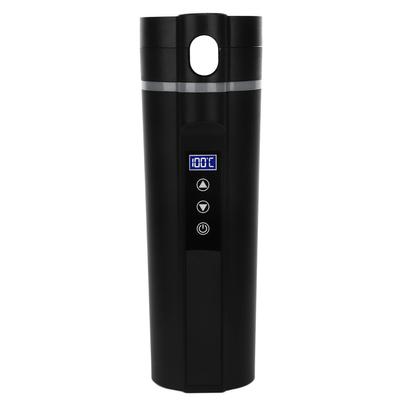 Электрическая термокружка 450 мл с интеллектуальным контролем температуры, низким уровнем шума, черная, с функцией подогрева для путешествий и кемпинга