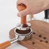 51mm 53mm 58mm Espresso Coffee Tamper Aluminum Flat Base Wooden Handle Internal Spring Design Balanced Fixed Force Coffee Tamper
