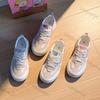 Модная женская повседневная трендовая спортивная обувь Новая модная платформа из искусственной кожи Кроссовки Женская легкая нескользящая обувь на шнуровке Вулканизированная обувь
