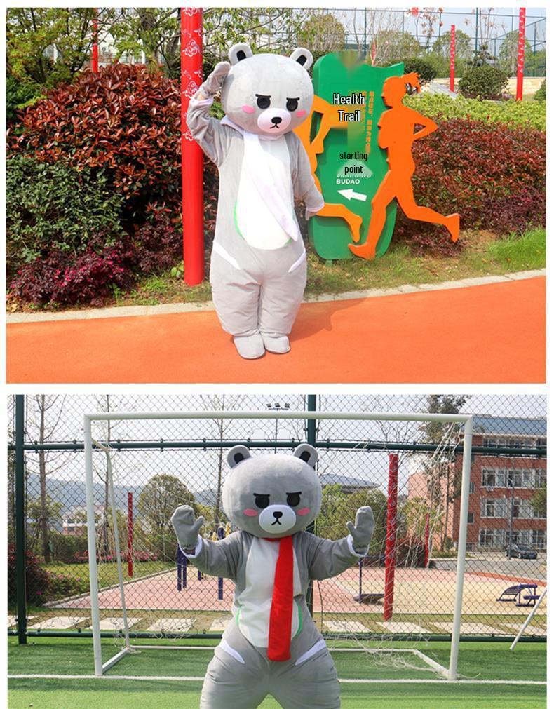 TikTok Style Cartoon Bear Mascot Costume for Adults - Ideal for Promotional Events and Dance Performances