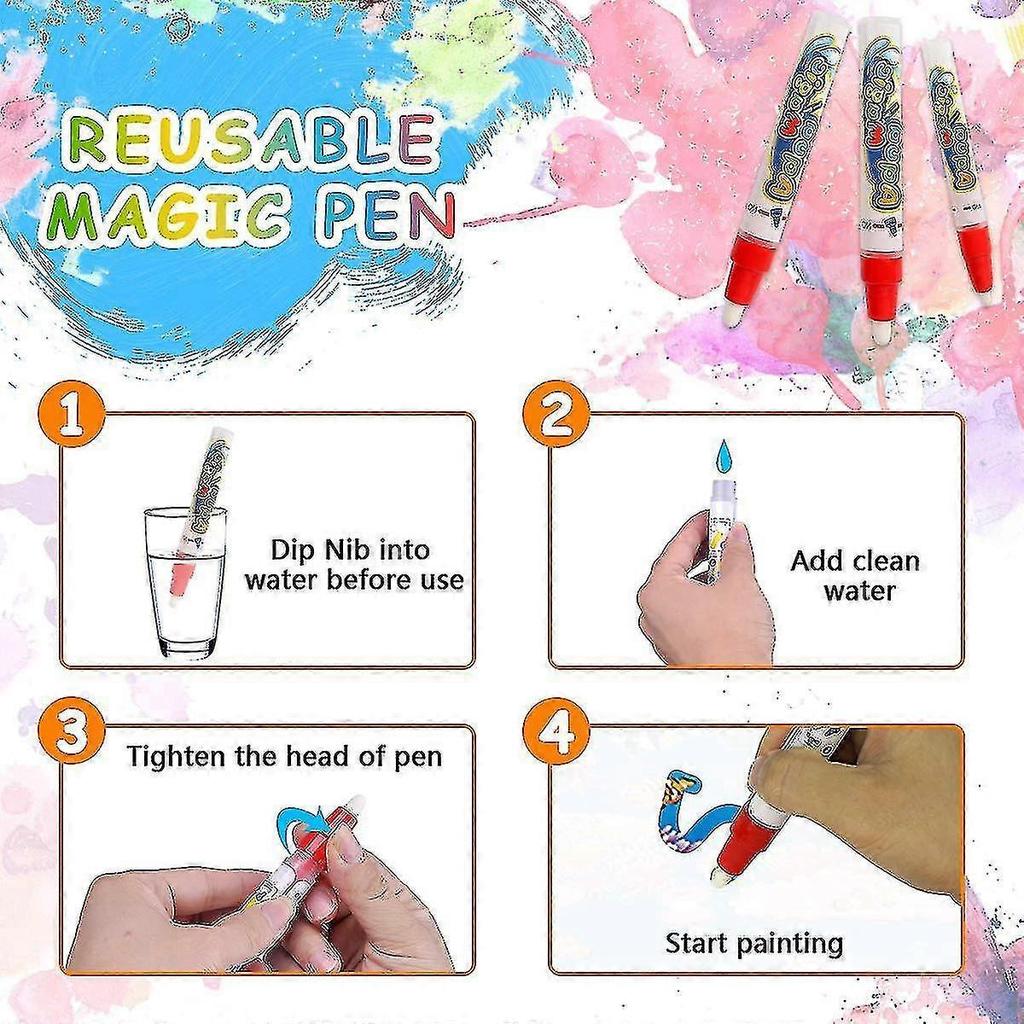 Water Doodle Mat Aqua Drawing Painting Mat Large 100 X 70cm Mess Free Learning Toys Gift - CHUN