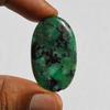 AAA+ Quality Natural Green Emerald Gemstone Cabochon, Oval Shape Emerald Cabochon, Size 36x22x4.4 MM (35 Carats)