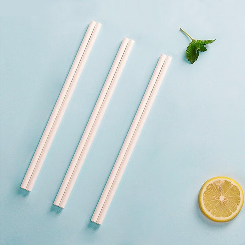 MENGTING Disposable Straws Individually Wrapped, Children's Paper Straws Food-Grade Biodegradable Straws, 200 Pieces 7893