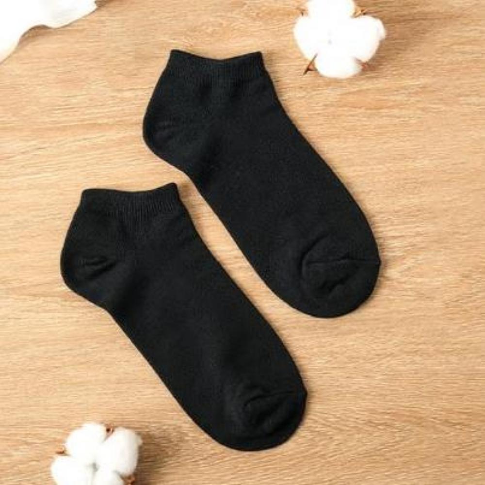 Women's Basic Short Socks Black/White [5~8(US) 2.5~5.5(UK)36~39(EU)]
