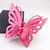 Милый Летний Простой Зажим для Волос на Затылок для Девочек Женщин 13,5 см Двухслойное Крыло Полая Антенна Бабочка Пластиковая Заколка-Краб