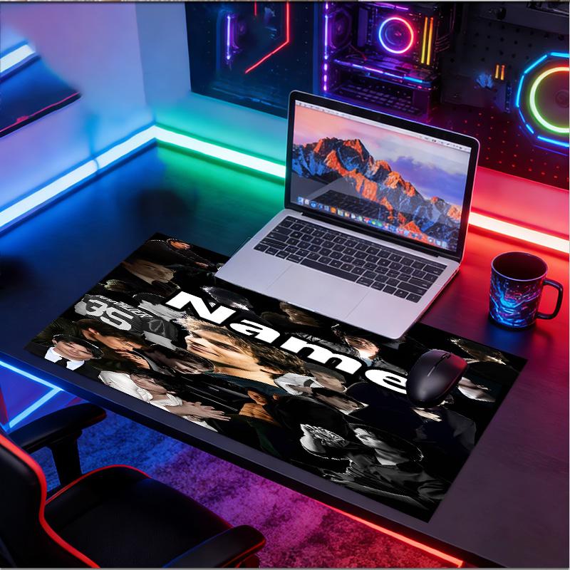 Custom Name Personalized Damon Salvatore Pattern Mousepad, Laptop PC Desk Mat, Decorative Desk Mat for Home Keyboard Pad Gift