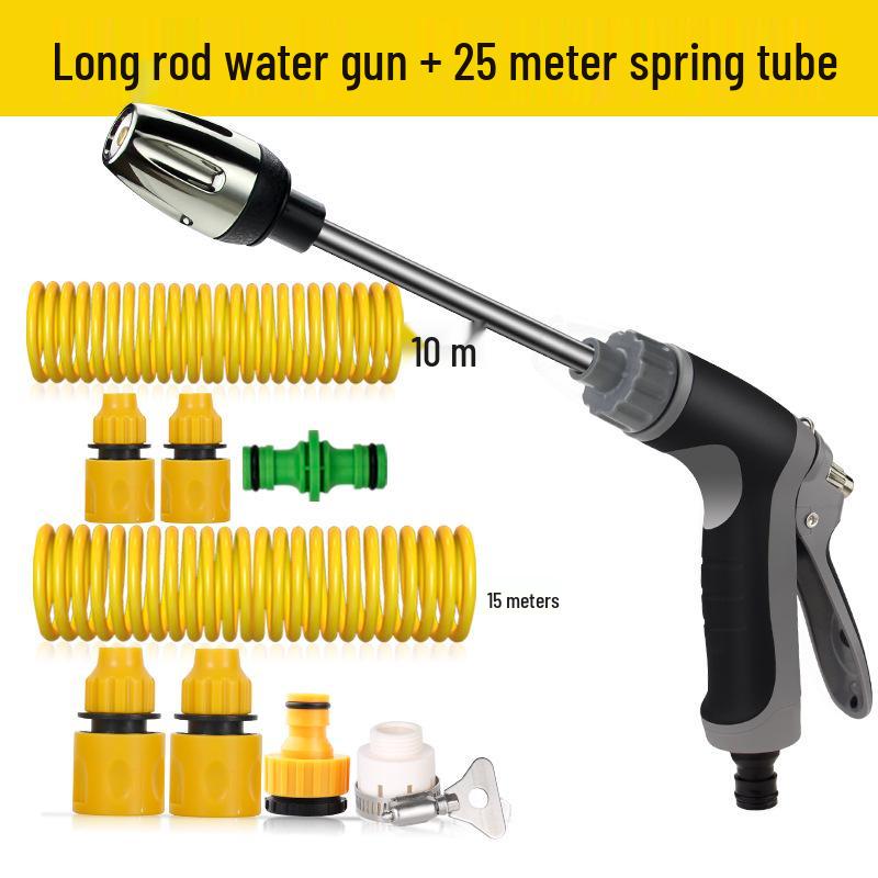 High-Pressure Car Wash Water Gun with Soft Hose and Spray Nozzle