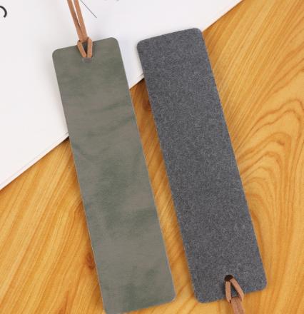 QIUHAN Retro Crazy Horse Pattern Tassel Leather Bookmarks Reading Travel Students Bookmark Office Welcome Gifts Office Workers