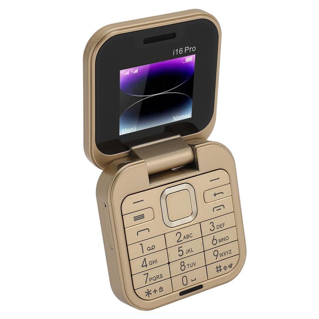 Flip Phone 2G 1.77 Inch Portable Dual SIM Dual Standby 1000mAh 3 Card Slots Multifunctional Flip