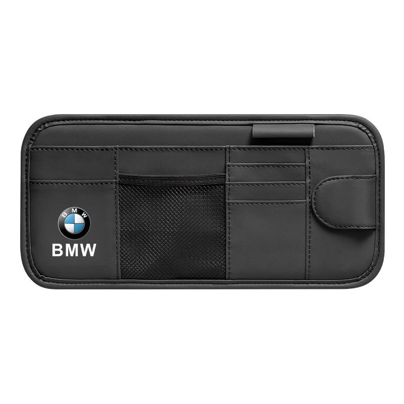 BMW Car Sunglasses Clips & Sun Visor Storage Bags for 1, 3, 5, 6, 7 Series, X1, X3, X4, X5, X6