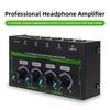 Btuty Headphone Amplifier 4 Channel Stereo Headphone Amplifier Mini Audio Amplifier with Power Adapter DC 12V Interface Portable Earphone Amplifier