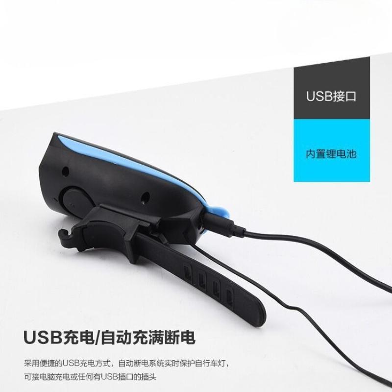 1 шт. Велосипедные фонари Звуковые сигналы Фары USB-зарядка Горный велосипед Водонепроницаемые фонари Аксессуары для ночной езды на велосипеде Оборудование