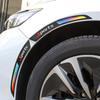 2X накладка на колесную арку автомобиля, светоотражающая полоса для предотвращения столкновений, наклейка с расклешенным краем крыла автомобиля