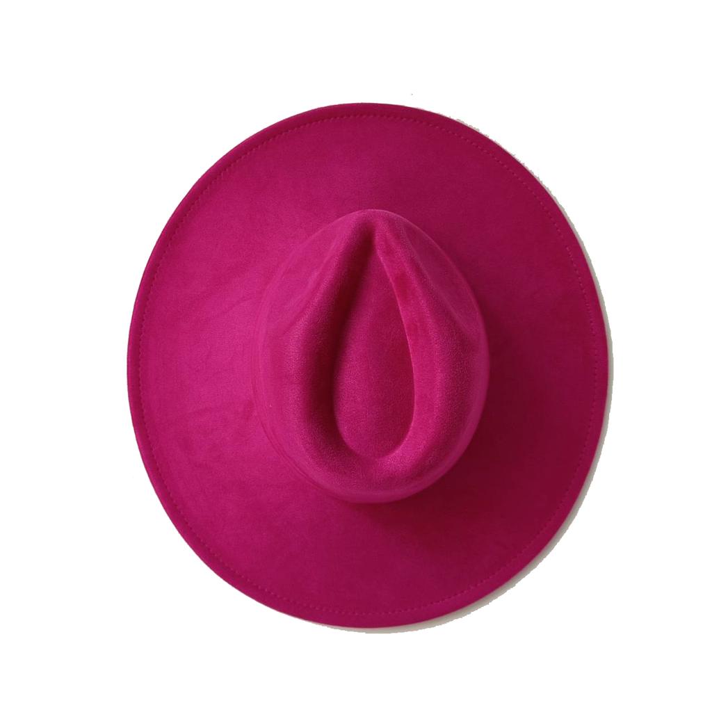 For Burning Vegan Suede Fedora Rancher Hats Blank Hats Multicolor Heart Shaped Top 9.5Cm Brim Unisex Jazz Hat Church Hat