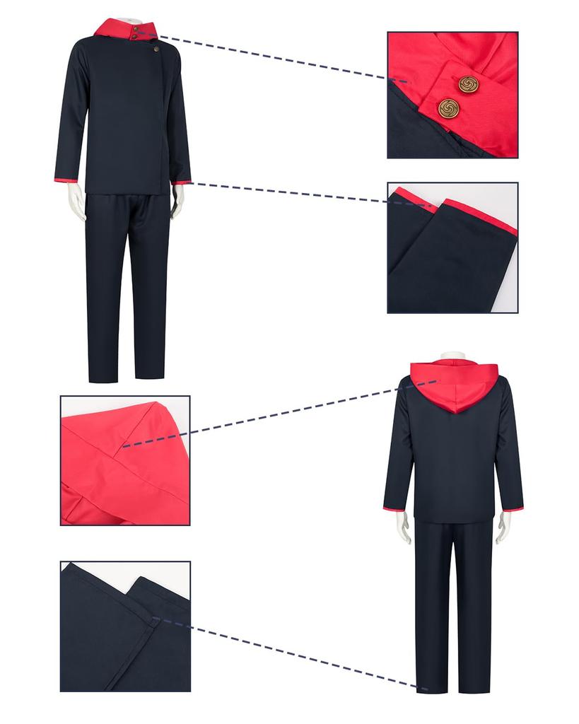 Итадори Косплей с париком Хороший человек Дзюдзюцу Кайсен Косплей Костюм Полный комплект Костюм для взрослых Культурный фестиваль Итадори Косплей Кодзё Косплей с