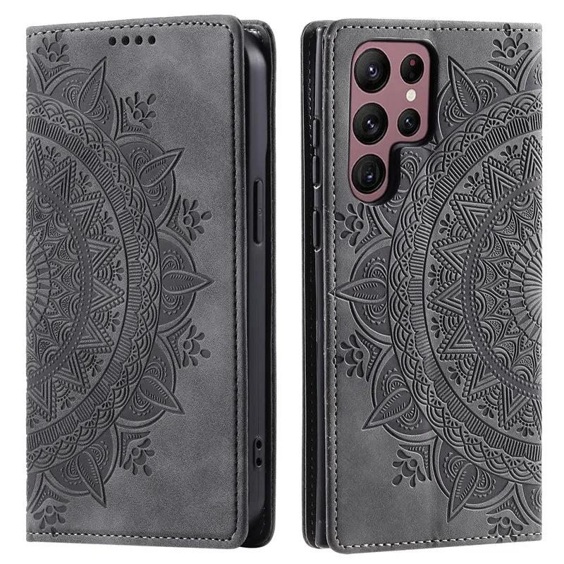 Магнитный откидной кожаный чехол-книжка для Samsung Galaxy S25 S24 Ultra S23 FE S22 S21 S20 S10 S9 Plus Note 20 Кошелек Картхолдер Чехол для телефона Coque