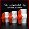 Inner Diameter 20/25/32/40mm PVC Ball Valve 3 Color Optional Slip Plumbing U-PVC Ball Valve Plastic Repair Connector Pipe Switch