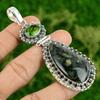Sterling Silver Pear Natural Kambaba Jasper Peridot Daughter New Pendant Jewelry
