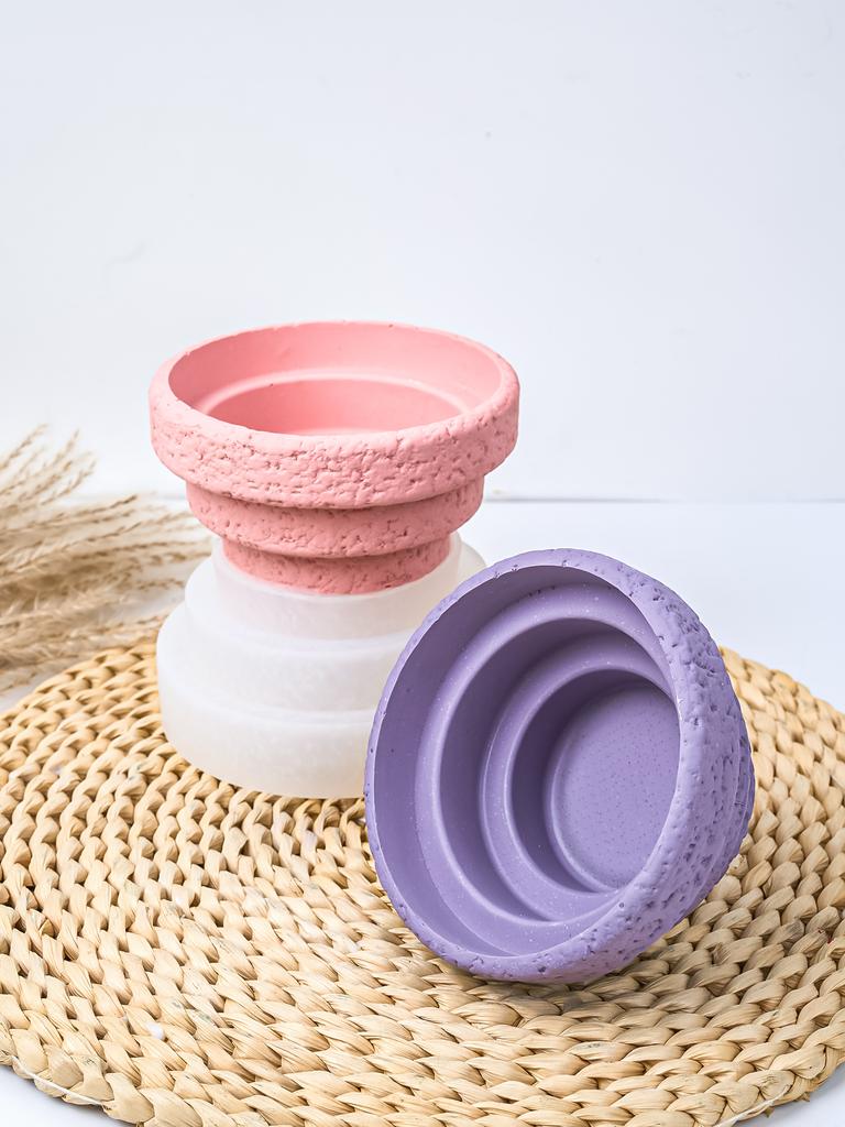 Скандинавская цементная банка для свечей, силиконовая форма, круглая чашка для свечей, бетонные формы для цветочных горшков, коробка для хранения ювелирных изделий, форма из смолы для домашнего декора