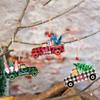 Sled/Plaid Car Christmas Wooden Car Pendant Hanging Christmas Decoration  Christmas Tree