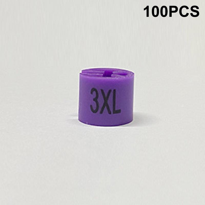 100 шт., бирка для определения размера вешалки, пластиковая бирка для одежды, кольца для магазина одежды, вешалка Xs SML Xl 3Xl-5Xl