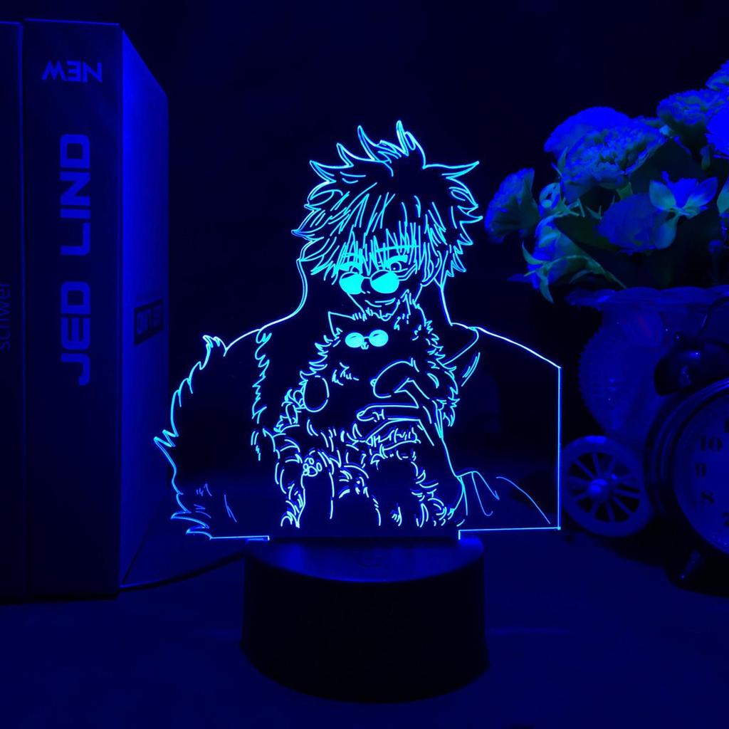 Jujutsu Kaisen Аниме Фигурка Годзё Сатору 3D светодиодные лампы RGB Неоновые USB ночные огни Спальня Стол Украшение стола Манга Подарок на день рождения