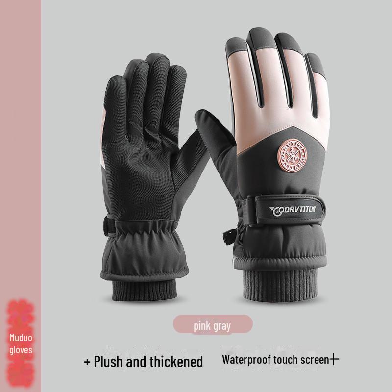Унисекс ветрозащитные водонепроницаемые зимние лыжные и велосипедные перчатки для сенсорных экранов