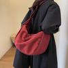 Ielgy Large-Capacity Commuter Niche Design Casual Simple All-Match Texture Canvas One-Shoulder Cross-Body Dumpling Bag