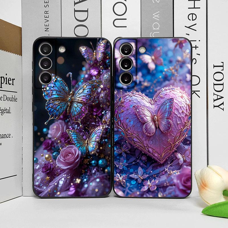Роскошный Чехол для Телефона с Рисунком Бабочки и Цветы для OnePlus 12 13R 11 10 9 8 Pro Nord 4 N100 CE3 ACE2 ACE3 5G Мягкий Силиконовый Чехол