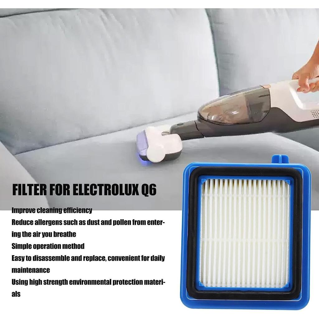 Set of 2 Filter Vacuum Cleaner Parts Replacement for Electrolux Q6 Q7 Q8 WQ61 WQ71 WQ81