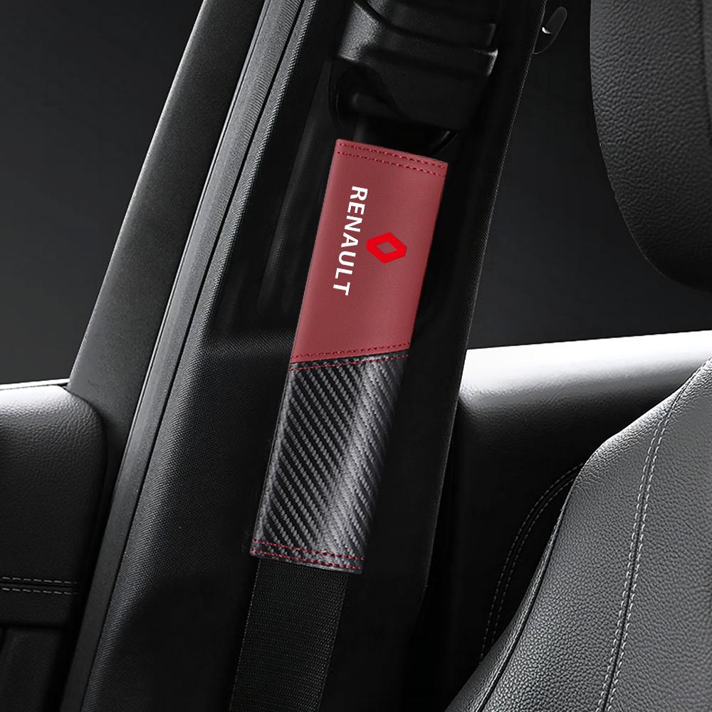 1/2pcs PU Leather Safety Seat Belt Shoulder Cover for Renault Kwid Clio 4 Megane 2 3 4 DACIA Fluence Scenic Loguna Duster LoganG