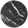 День и Ночь - Столешница Day and Night Marble, черное закаленное стекло Ø50x0,8 см