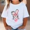 Футболки для девочек Bunny 3-14 лет Футболки Bad Cartoon Футболки Bubble Sugar Rabbit Fashion Kids Футболки Harajuku с леопардовым принтом Футболки с кроликами
