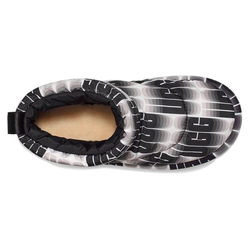 UGG Maxi Wavelength Fabric Warm Comfortable Ankle Snow Boots Women Boots Black White 1132915-BWHT