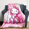 1 шт. Плед Hello Kitty с единорогом Легкий фланелевый плед для дивана, кровати, путешествий, кемпинга, гостиной, офиса, дивана, кресла