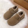 Fleece All-inclusive Retro Women's Winter 2024 New One-pedal Cotton Shoes Fluffy Shoes Thickened Warm Snow Boots