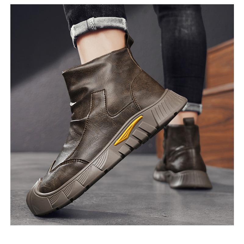 Mens Warm Fleece Lined Casual High Top Durable Outdoor Work Martin Boots