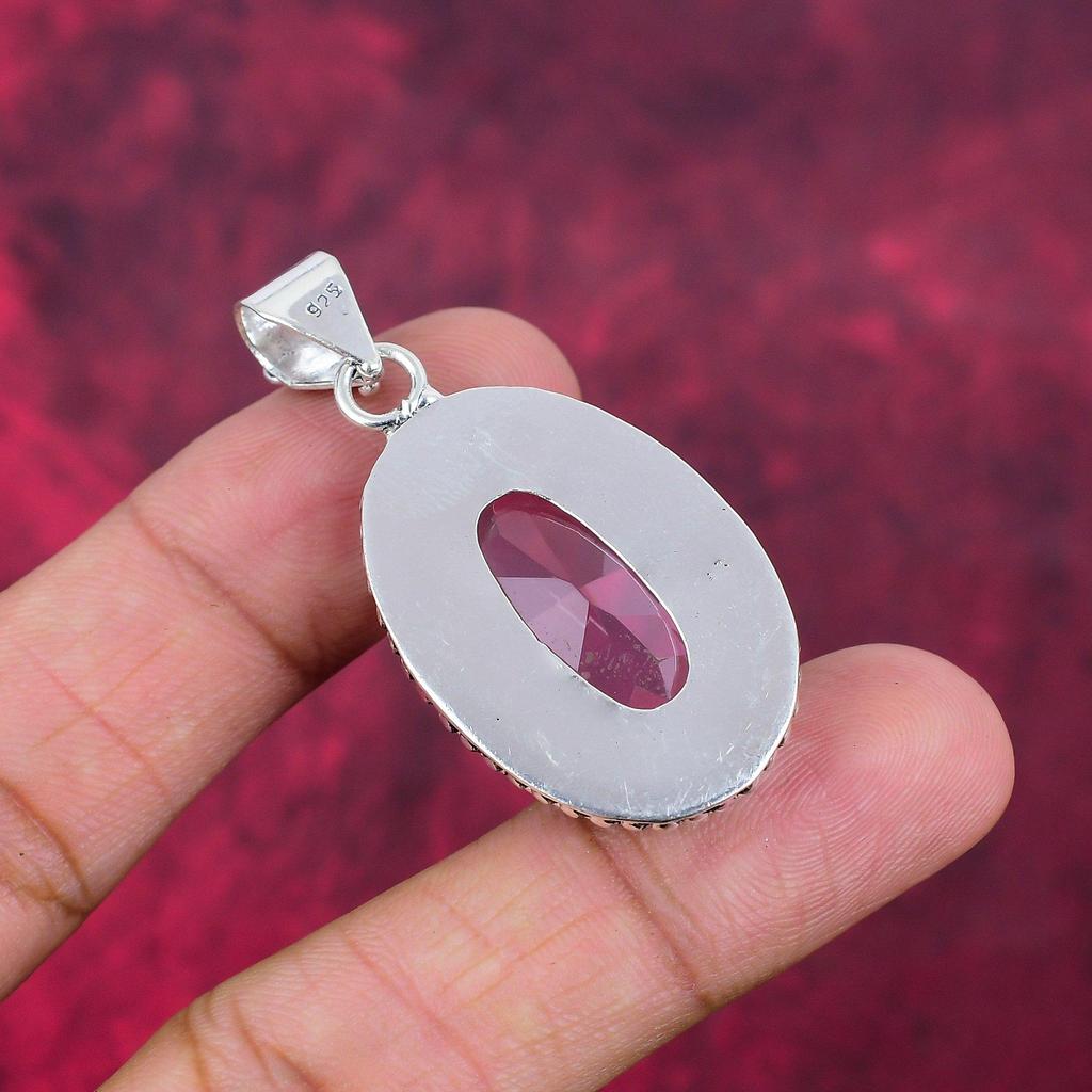 Подвеска из розового кунцита, 925 пробы, кулон из чистого серебра, ювелирные изделия ручной работы с драгоценными камнями, подарки для жены, абсолютно новый кулон